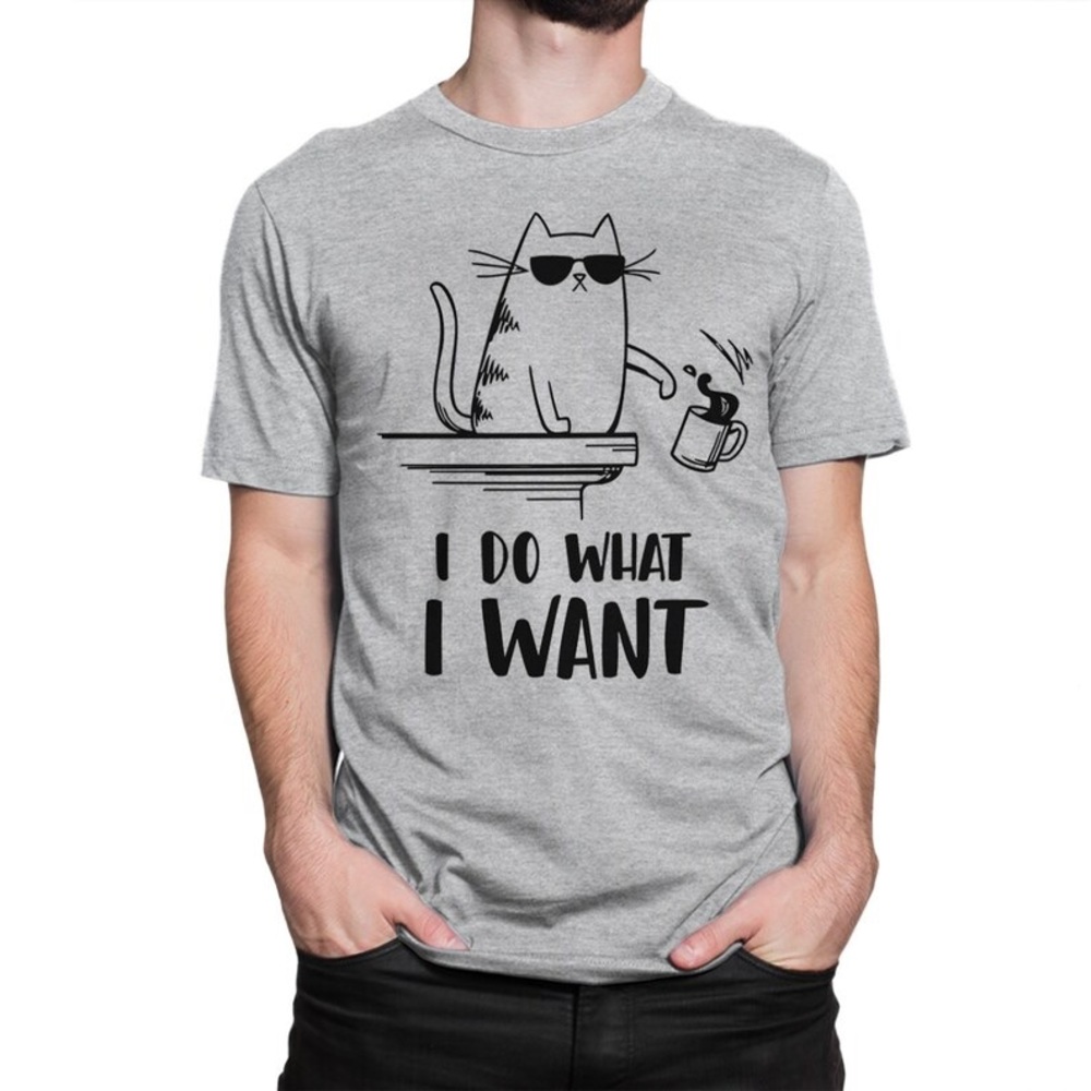 Odm Rude Cat I Do What I Want Funny T-Shirt unisex size medium - Picture 6 of 6